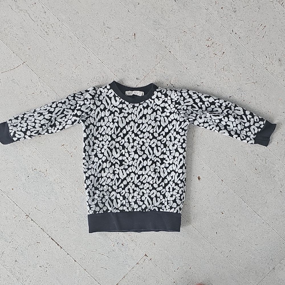Kids Black and White Patterned Sweater